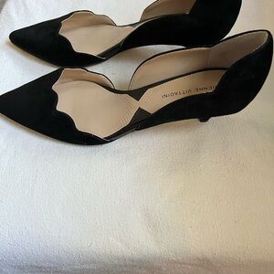 Adrienne Vittadini Elegant Black Suede Heels
